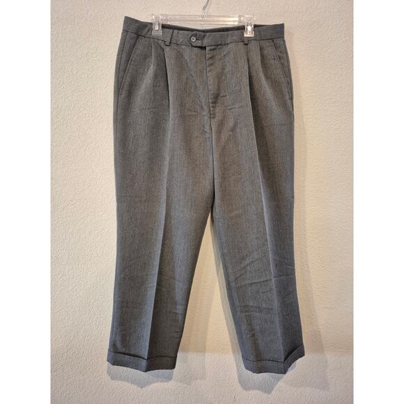 George Men’s Gray Dress Pants Pleated Front Size 38x30 Classic Fit - Picture 1 of 6
